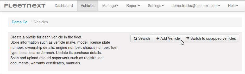 ADD VEHICLE