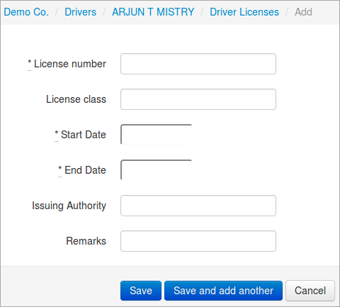 License details