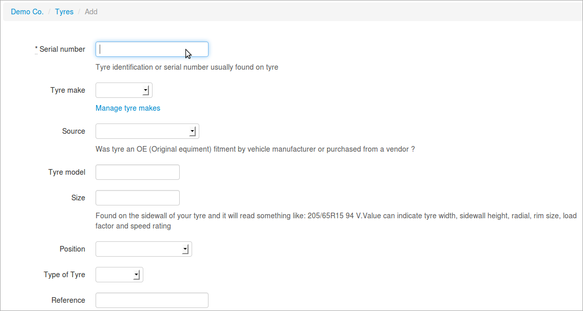 Selecting tyres