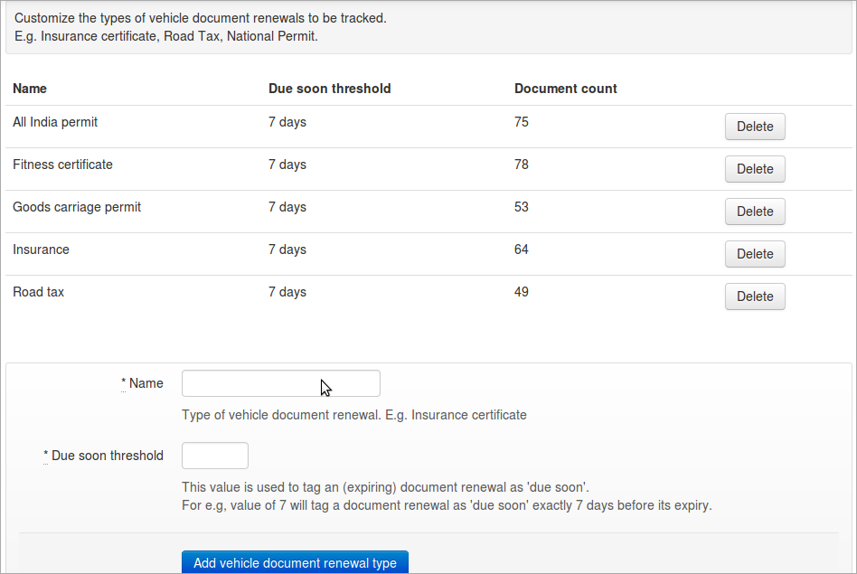 Customize the list